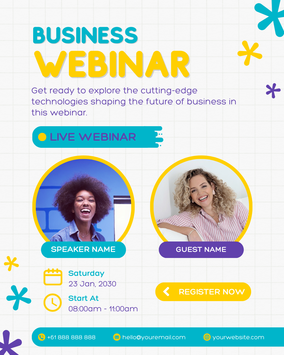 Webinar Promo Tiles Canva Template